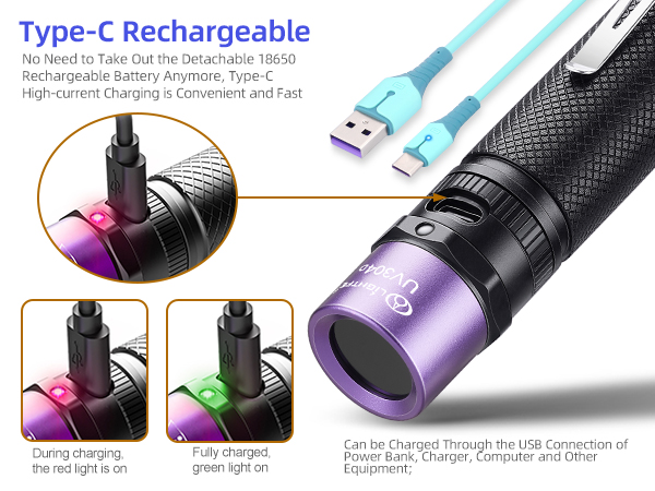 Rechargeable UV Flashlight UV304