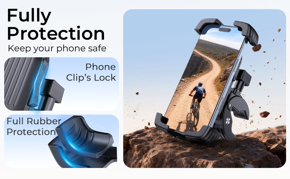 bike phone mount anti slip bike phone mount rubber padded phone holder