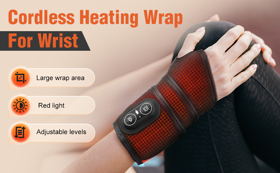 cordless heating wrap for wrist