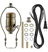 Lamp Rewire Kit,Make a Lamp or Repair Kit,3-Way Lamp Socket with Matching Cord Lamp Harp Set,Lamp...