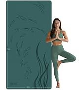 ONLYHE Extra Wide Thick Yoga Mat for Women and Men 76"x 40"x 10mm TPE Exercise Mat, Large-sized N...