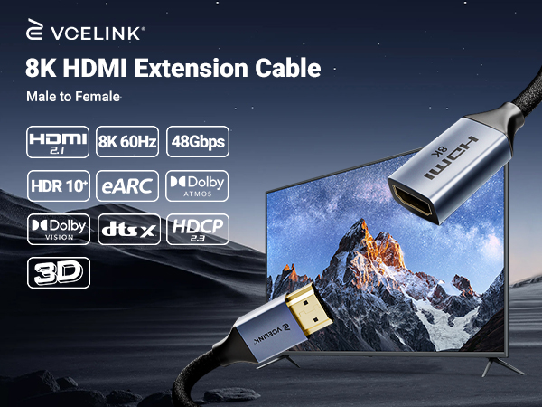 8K hdmi extension cable hdmi 2.1
