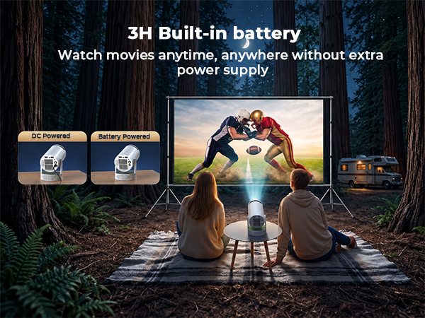 battery powered projector