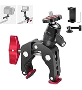 Mechrig Super Clamp Camera Mount with Mini Ball Head, Aluminum Bike/Motorcycle Handlebar Mount fo...