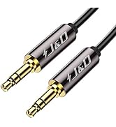 J&amp;D Aux Cable, Gold Plated Copper Shell 3.5mm 1/8 inch TRS Male to 3.5mm 1/8 inch TRS Male Auxili...