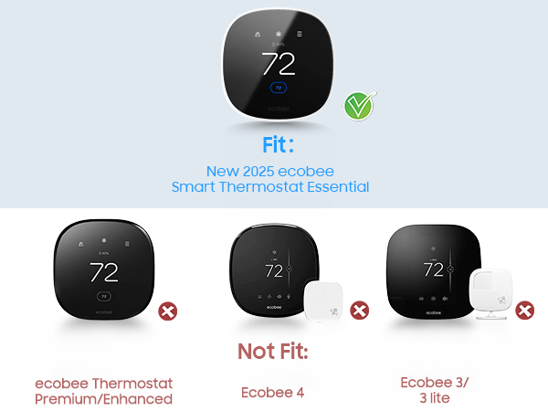Wall Plate 2025 ecobee Smart Thermostat Essential Practical Trim Plate Bracket Cover Mount Holder