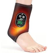 Cordless Foot and Ankle Massager for Pain Relief, 3000mAh Rechargeable Ankle Heating Pad with Mas...