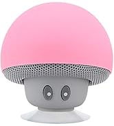 Speaker, Mini Portable Bluetooth3.0 Mushroom Speaker, Noise Reduction Subwoofer with Suction Cup ...