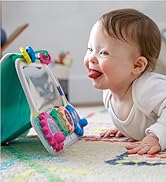 Infantino Busy Board Mirror &amp; Sensory Discovery Toy Boat for Fine Motor Skill Development with Ge...