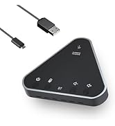 Cykvis Conference Speaker and Microphone, Bluetooth Speakerphone with 360° Voice Pickup, USB-C Pl...