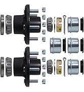 iBroPrat 2 Sets Trailer Hub Kit 5 Bolt 4.5, Trailer Axle Kit for 3500 lb 5 Lug Trailer Hub with E...