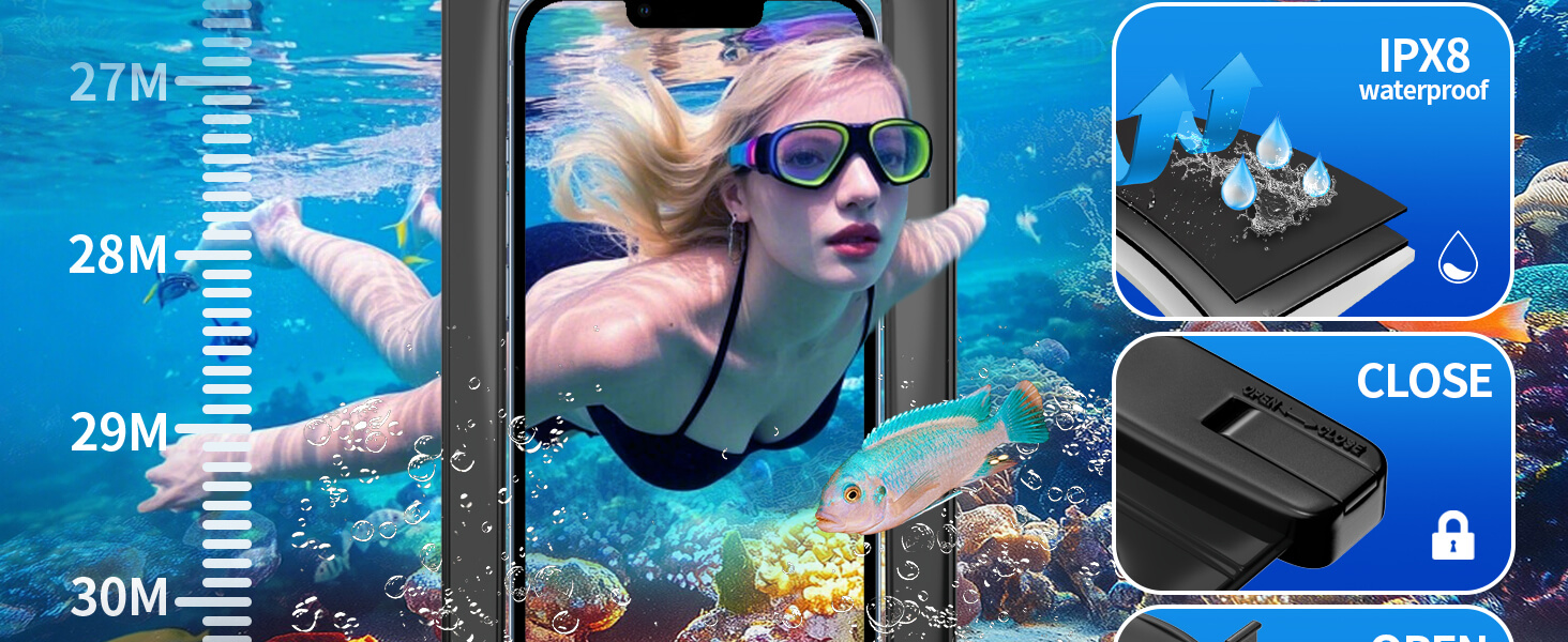 Newppon 6 Pack Waterproof Phone Pouch
