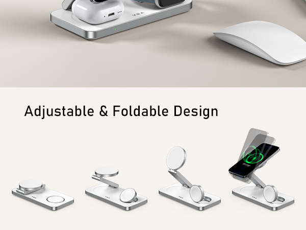 foldable 3 in 1 wireless charging station