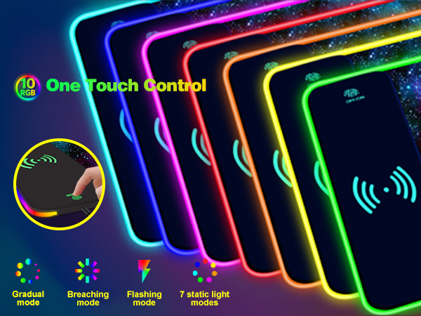 one touch control rgb mouse pad