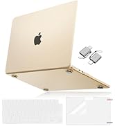 MOSISO Compatible with MacBook Air 13 inch Case 2024 2023 2022 M3 A3113 M2 A2681 Touch ID, Ultra-...