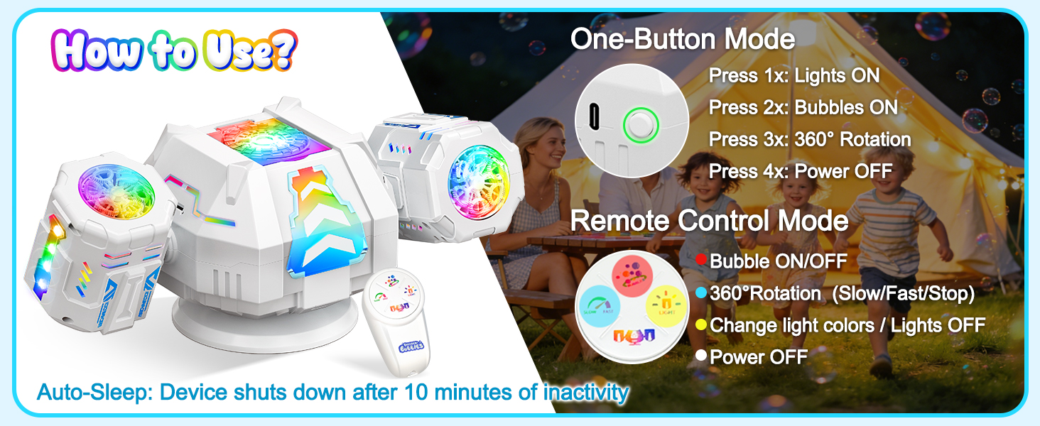 remote control bubble machine