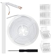 RGBZONE 32.8ft 4 Pin RGB Extension Cable Wire Cord and 5Pcs 4 Pin LED Light Strip Connectors Stri...