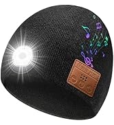 Atapeas Bluetooth Beanie Hat with Light, Rechargeable Wireless Beanie Cap Headlamp hat Music hat,...