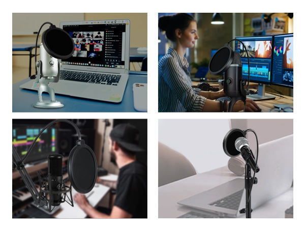 pop filter with clamp