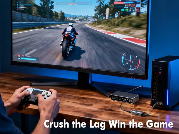 5Gbps network speed provides a better gaming experience and helps you win