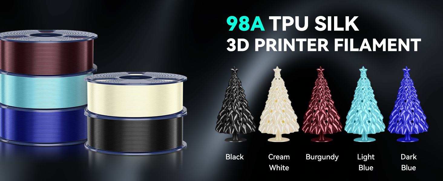 tpu 3d printer filament silk filament tpu silk filament 1.75mm silk pla filament 95a tpu