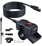 EXTRACTME Motorcycle USB Charger, Dual USB Type C PD & Quick Charge 3.0 Motorcycle Phone Charger ...