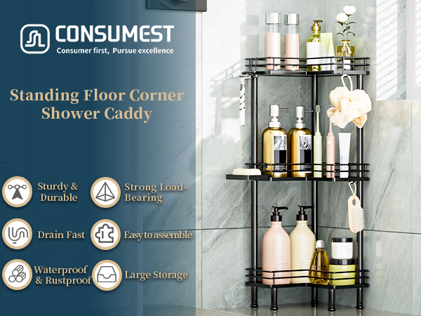 Corner Shower Caddy Standing Shower Organizer Corner Shower Corner Shelf
