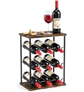 Nuovoware Wine Racks Countertop, Wine 9 Bottles Holder, Metal Wine Storage Organizer for Kitchen,...