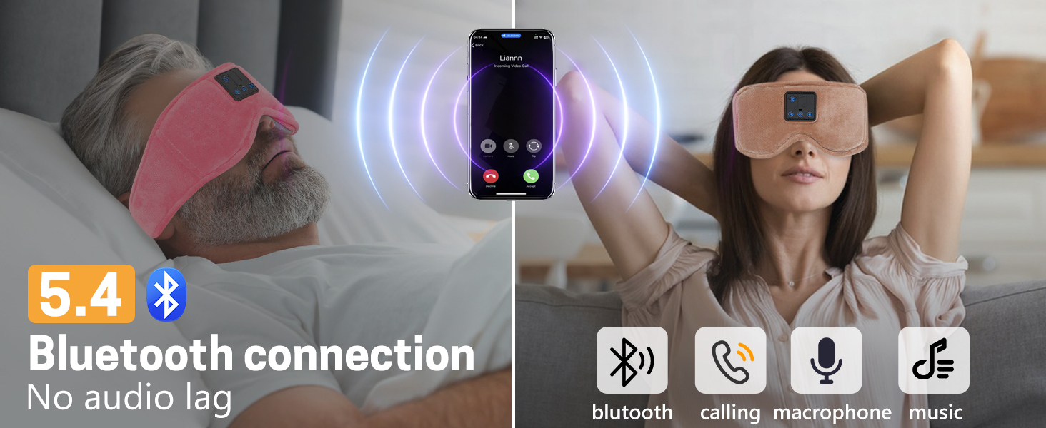 sleep mask with bluetooth headphones