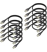 DIOOEER Short HDMI Cable 2FT 10-Pack 10K 8K 4K, HDMI 2.1 Cable 2 Foot 48Gbps Ultra High Speed Bra...