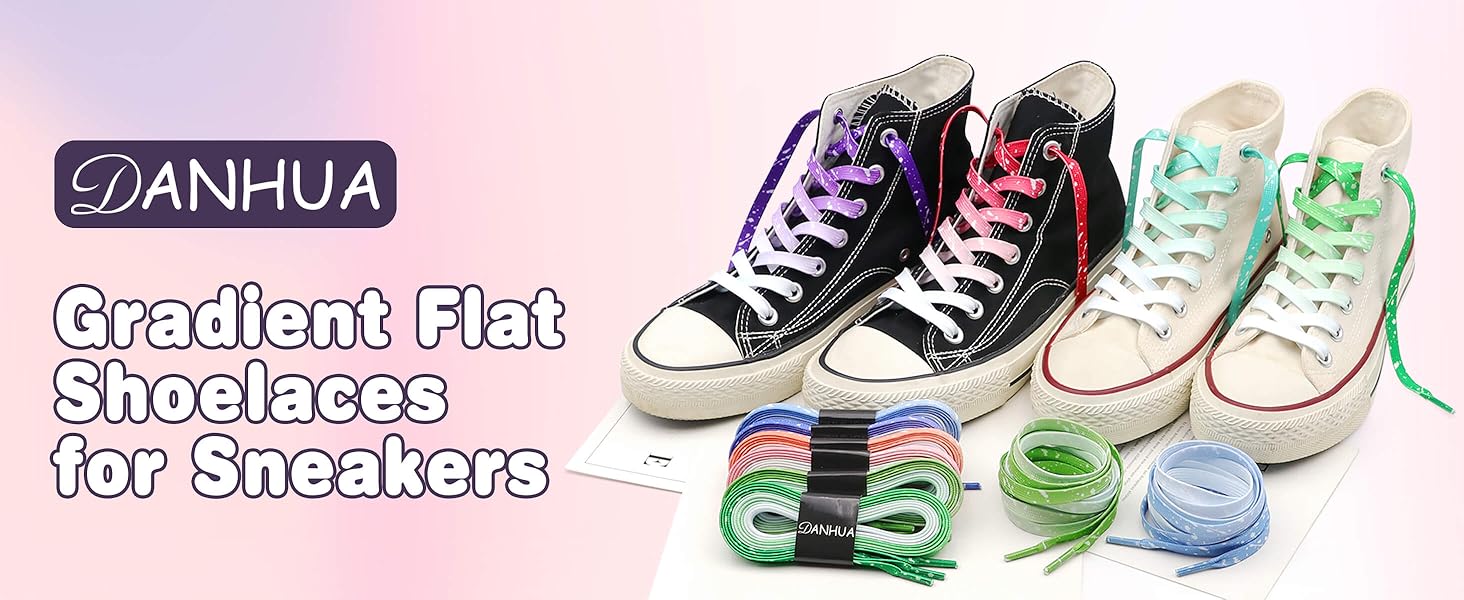 Gradient Flat Shoelaces Sneakers