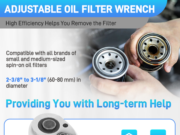 Universal Adjustable Oil Filter Wrench