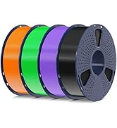 SUNLU 4kg PLA 3D Printer Filament Bundle Multicolor, Neatly Wound PLA Filament 1.75mm ±0.02mm, In...