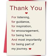FANCYLUCKY Thank You Card, Appreciation Card for Teachers Mentors Colleagues Friends Family, Than...