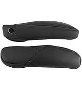 Seat Armrest Handle Cover Decor Trim Car Microfiber Leather for Honda CRV 2010-2017(Black)