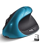 Woddlffy Ergonomic Mouse, Rechargeable Wireless Mouse Vertical Mice with USB Receiver Small Mouse...