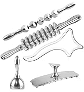 ONUEMP Stainless Steel Massage Tools, Lymphatic Drainage Massager Cellulite Remover, Pressure Poi...