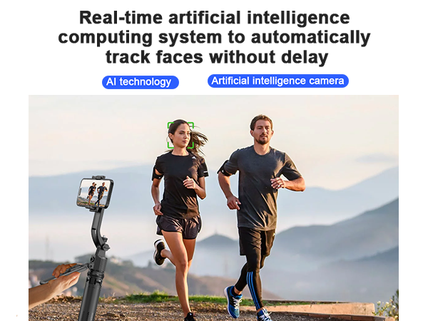 extendable auto face tracking tripod 360 rotation with light