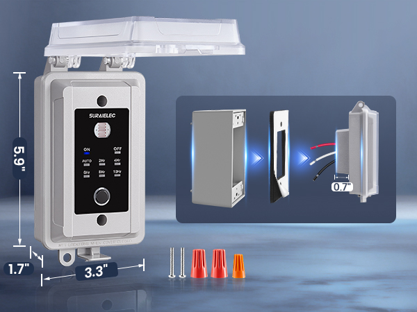 outdoor hard wired light timer