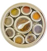 Nature's Own9 In 1 Spice Box Stainless Steel Stylish Extra Large, Masala Box For Kitchen Steel, M...