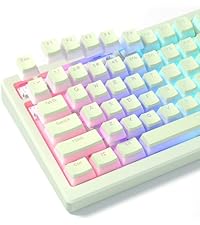 Womier Low Profile Keycaps - Shine Through Keycaps 60 65 75 100 Percent, Keyboard Key caps PBT Full ...