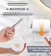 Toilet Paper Holder Roller Spindle Replacement Rod PP Spring Loaded Paper Holder Insert for Bathroom