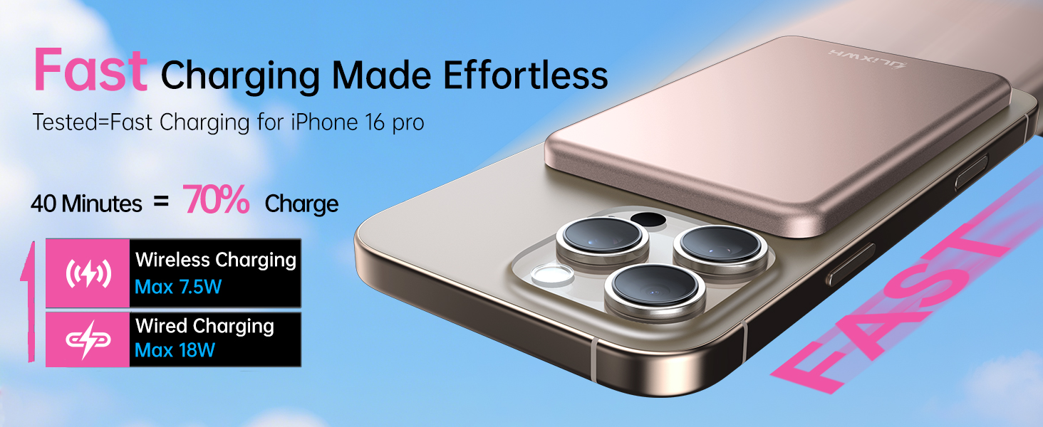 portable power bank fast charging wireless iphone charger fast charging portable battery charger