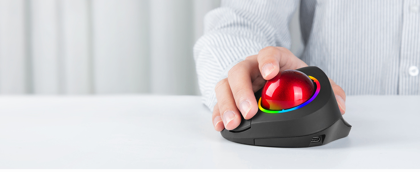 wireless wireless roller ball mouse ergonomic ergo trackball mouse trackballs bluetooth mouse whee