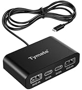 Tymate 4-in-1 USB Hub 4 Port, USB C Splitter with 4 USB C/A Power Ports, 15W Fast Charging, Car C...