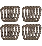 Tactical Carabiner Keychain -12/15/16 Pack Hard Polymer Carabiners D Rings Light Weight Spring Sn...