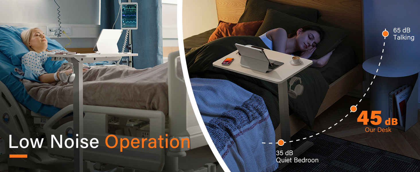 Electric Overbed Bedside Table