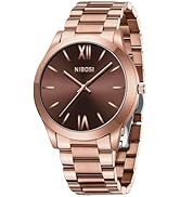 NIBOSI Men Watches Analog Quartz Stainless Steel Black Watches for Men Waterproof Business Classi...