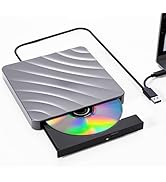QDSYLQ External CD/DVD Drive for Laptop - CD Burner DVD Player for Laptop USB 3.0 +/-RW ROM, Exte...
