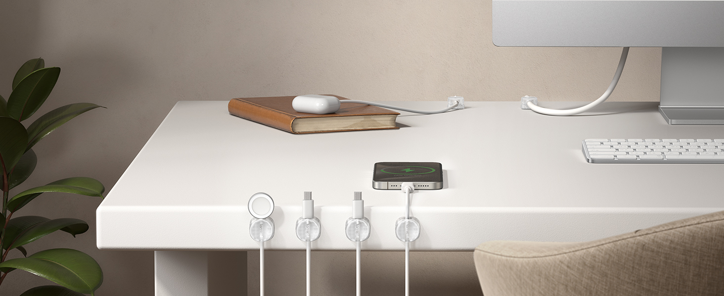 cord organizer for desk cable holder clips cable spring clips nightstand clear